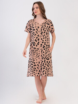 Купить Хлопковый женский халат большого размера на молнии VIENETTA 4080111661 в Украина в Lingerie.ua - Одяг для дому та відпочинку, Фото 1