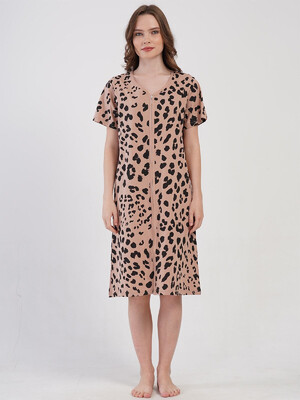 Купить Хлопковый женский халат большого размера на молнии VIENETTA 4080111661 в Украина в Lingerie.ua - Одяг для дому та відпочинку, Фото 6