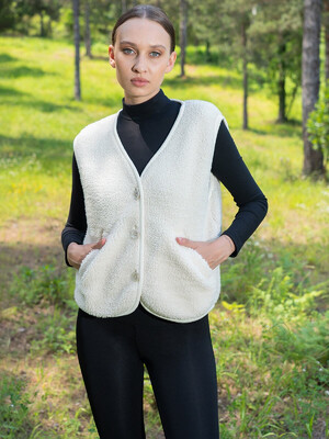 Купить Теплий жіночий жилет з велсофту VIENETTA PLUS 4051160000 в Украина в Lingerie.ua - Одяг для дому та відпочинку, Фото 10