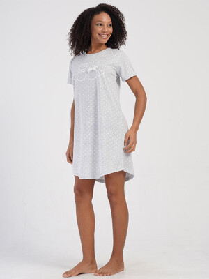 Купить Летняя туника свободного покроя с коротким рукавом VIENETTA 4080060451 в Украина в Lingerie.ua - Одяг для дому та відпочинку, Фото 3