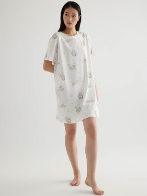 Купить Хлопковая домашняя туника с коротким рукавом HAYS 50356 в Украина в Lingerie.ua - Одяг для дому та відпочинку, Фото 3