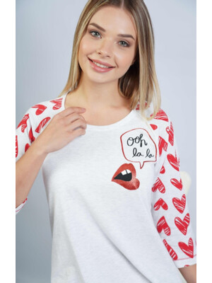 Купить Хлопковая туника с контрастным принтом VIENETTA 1043820000 в Украина в Lingerie.ua - Одяг для дому та відпочинку, Фото 2