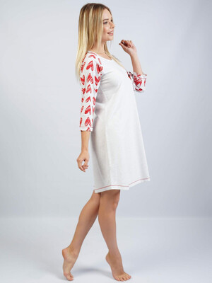 Купить Хлопковая туника с контрастным принтом VIENETTA 1043820000 в Украина в Lingerie.ua - Одяг для дому та відпочинку, Фото 3