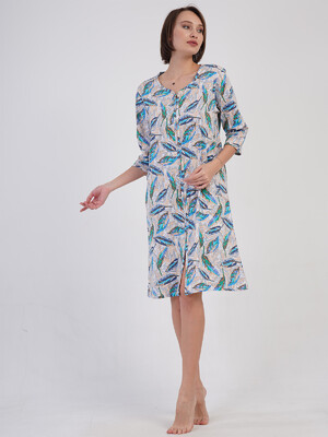 Купить Хлопковый халат женский на молнии VIENETTA 4082168866 в Украина в Lingerie.ua - Одяг для дому та відпочинку, Фото 4