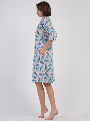 Купить Хлопковый халат женский на молнии VIENETTA 4082168866 в Украина в Lingerie.ua - Одяг для дому та відпочинку, Фото 8