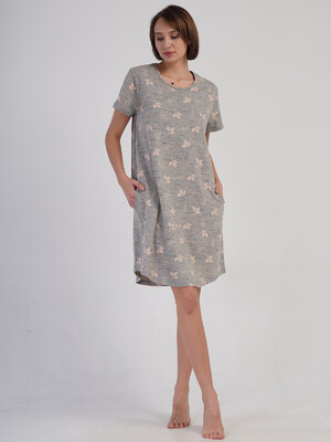 Купить Хлопковая домашняя туника большого размера VIENETTA 4083812378	 в Украина в Lingerie.ua - Одяг для дому та відпочинку, Видео