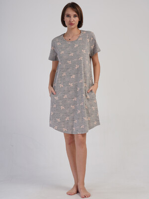 Купить Хлопковая домашняя туника большого размера VIENETTA 4083812378	 в Украина в Lingerie.ua - Одяг для дому та відпочинку, Фото 4