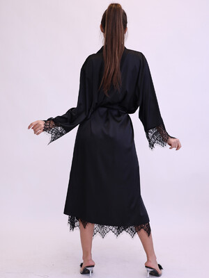 Купить Шелковый пеньюар халат с кружевом LINGERIE 170269-1 в Украина в Lingerie.ua - Одяг для дому та відпочинку, Фото 13