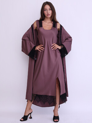 Купить Шелковый пеньюар халат с кружевом LINGERIE 170269-1 в Украина в Lingerie.ua - Одяг для дому та відпочинку, Фото 16