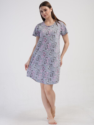 Купить Хлопковая туника с коротким рукавом VIENETTA 4082445598 в Украина в Lingerie.ua - Одяг для дому та відпочинку, Фото 5