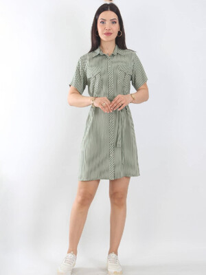 Летнее платье на пуговицах с коротким рукавом JEN 05121