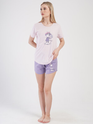 Купить Бавовняний літній комплект жіночий з шортами VIENETTA 4010970000 в Украина в Lingerie.ua - Одяг для дому та відпочинку, Фото 2