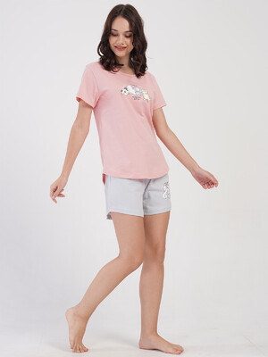 Купить Хлопковый комплект женский из футболки и шорт VIENETTA 4084050000 в Украина в Lingerie.ua - Одяг для дому та відпочинку, Фото 3
