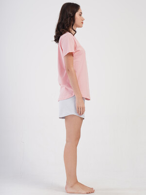 Купить Хлопковый комплект женский из футболки и шорт VIENETTA 4084050000 в Украина в Lingerie.ua - Одяг для дому та відпочинку, Фото 4