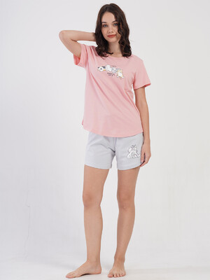 Купить Хлопковый комплект женский из футболки и шорт VIENETTA 4084050000 в Украина в Lingerie.ua - Одяг для дому та відпочинку, Фото 6