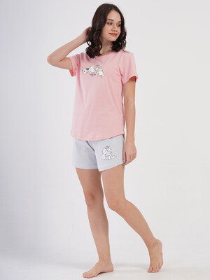 Купить Хлопковый комплект женский из футболки и шорт VIENETTA 4084050000 в Украина в Lingerie.ua - Одяг для дому та відпочинку, Фото 7