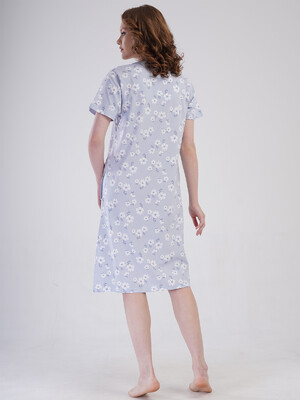 Купить Бавовняний халат на блискавці з коротким рукавом VIENETTA 4084820019 в Украина в Lingerie.ua - Одяг для дому та відпочинку, Фото 6