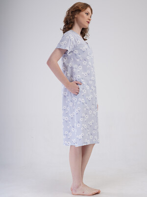 Купить Бавовняний халат на блискавці з коротким рукавом VIENETTA 4084820019 в Украина в Lingerie.ua - Одяг для дому та відпочинку, Фото 8