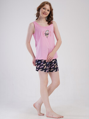 Купить Хлопковый комплект из майки и шорт VIENETTA 4091250911 в Украина в Lingerie.ua - Одяг для дому та відпочинку, Фото 3
