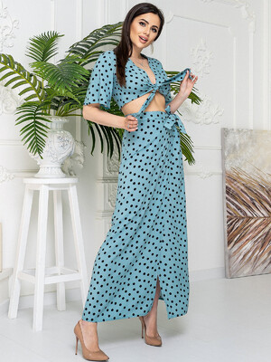 Купить Довга спідниця в горох на запах LINGERIE 170553-2 в Украина в Lingerie.ua - Одяг для дому та відпочинку, Фото 2