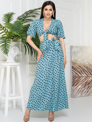 Купить Довга спідниця в горох на запах LINGERIE 170553-2 в Украина в Lingerie.ua - Одяг для дому та відпочинку, Фото 5