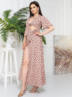 Купить Довга спідниця в горох на запах LINGERIE 170553-2 в Украина в Lingerie.ua - Одяг для дому та відпочинку, Фото 6