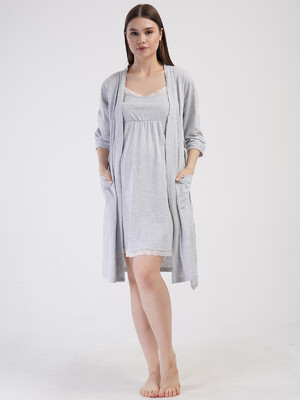 Купить Комплект із нічної сорочки та халата VIENETTA 4120010000 в Украина в Lingerie.ua - Одяг для дому та відпочинку, Фото 4