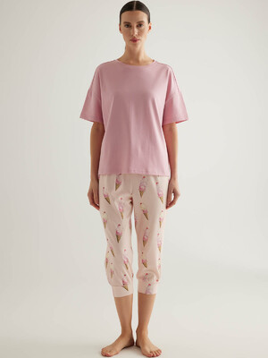 Купить Бавовняний домашній комплект із капрі HAYS 50273 в Украина