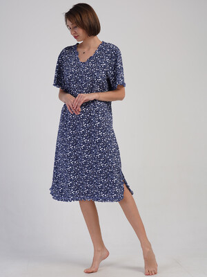 Купить Хлопковая туника большого размера с коротким рукавом VIENETTA 4081232850 в Украина в Lingerie.ua - Одяг для дому та відпочинку, Фото 1