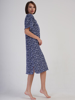 Купить Хлопковая туника большого размера с коротким рукавом VIENETTA 4081232850 в Украина в Lingerie.ua - Одяг для дому та відпочинку, Фото 5