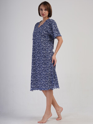 Купить Хлопковая туника большого размера с коротким рукавом VIENETTA 4081232850 в Украина в Lingerie.ua - Одяг для дому та відпочинку, Фото 7