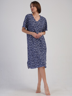 Купить Хлопковая туника большого размера с коротким рукавом VIENETTA 4081232850 в Украина в Lingerie.ua - Одяг для дому та відпочинку, Фото 8