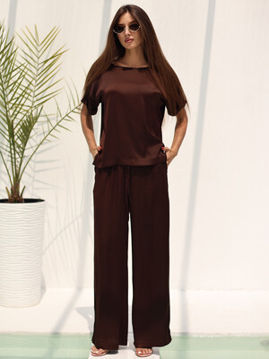 Купить Шелковый костюм из футболки и брюк LINGERIE 170774 в Украина в Lingerie.ua - Одяг для дому та відпочинку, Фото 5