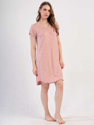 Купить Ночная сорочка большого размера с коротким рукавом VIENETTA 4092860841  в Украина в Lingerie.ua - Одяг для дому та відпочинку, Фото 3