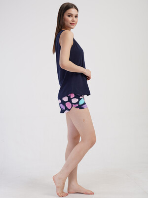 Купить Хлопковый комплект женский из майки и шорт VIENETTA 4082521337 в Украина в Lingerie.ua - Одяг для дому та відпочинку, Фото 3