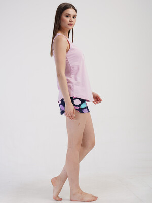 Купить Хлопковый комплект женский из майки и шорт VIENETTA 4082521337 в Украина в Lingerie.ua - Одяг для дому та відпочинку, Фото 4