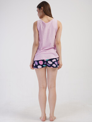 Купить Хлопковый комплект женский из майки и шорт VIENETTA 4082521337 в Украина в Lingerie.ua - Одяг для дому та відпочинку, Фото 5