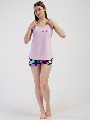 Купить Хлопковый комплект женский из майки и шорт VIENETTA 4082521337 в Украина в Lingerie.ua - Одяг для дому та відпочинку, Фото 6