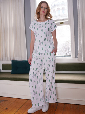 Купить Мусліновий літній костюм жіночий з брюками VIENETTA 4120250498 в Украина в Lingerie.ua - Одяг для дому та відпочинку, Фото 6