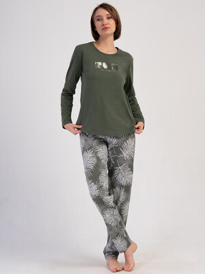 Купить Хлопковый домашний костюм с длинным рукавом VIENETTA 4100201526 в Украина в Lingerie.ua - Одяг для дому та відпочинку, Видео