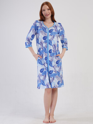 Купить Бавовняний халат великого розміру на блискавці VIENETTA 4081532247 в Украина в Lingerie.ua - Одяг для дому та відпочинку, Фото 5