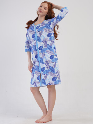 Купить Бавовняний халат великого розміру на блискавці VIENETTA 4081532247 в Украина в Lingerie.ua - Одяг для дому та відпочинку, Фото 6