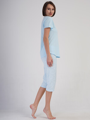 Купить Бавовняний комплект з капрі VIENETTA 4080881589 в Украина в Lingerie.ua - Одяг для дому та відпочинку, Фото 2