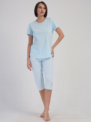 Купить Бавовняний комплект з капрі VIENETTA 4080881589 в Украина в Lingerie.ua - Одяг для дому та відпочинку, Фото 3