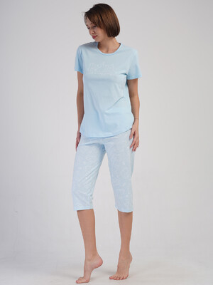 Купить Бавовняний комплект з капрі VIENETTA 4080881589 в Украина в Lingerie.ua - Одяг для дому та відпочинку, Фото 4