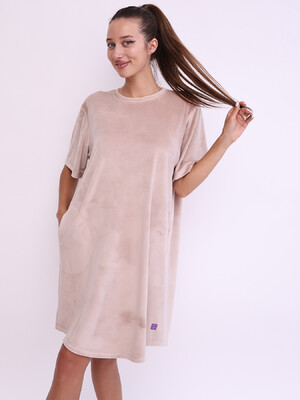 Купить Велюровая туника с коротким рукавом LINGERIE 170797 в Украина в Lingerie.ua - Одяг для дому та відпочинку, Фото 3