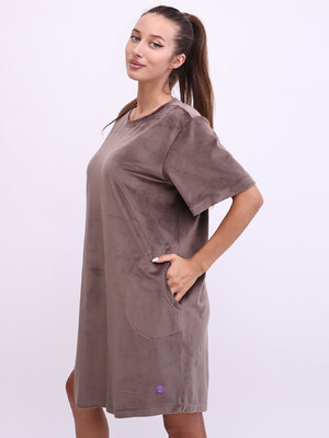 Купить Велюровая туника с коротким рукавом LINGERIE 170797 в Украина в Lingerie.ua - Одяг для дому та відпочинку, Фото 5