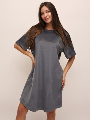 Купить Велюрова туніка з коротким рукавом LINGERIE 170797 в Украина в Lingerie.ua - Одяг для дому та відпочинку, Фото 3