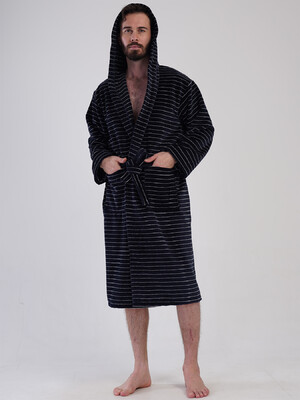 Купить Велюровий халат чоловічий на запах VIENETTA MAN 1617550000 в Украина в Lingerie.ua - Одяг для дому та відпочинку, Фото 4