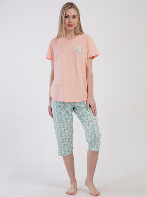 Купить Хлопковый комплект с капри VIENETTA 4101057973 в Украина в Lingerie.ua - Одяг для дому та відпочинку, Фото 2